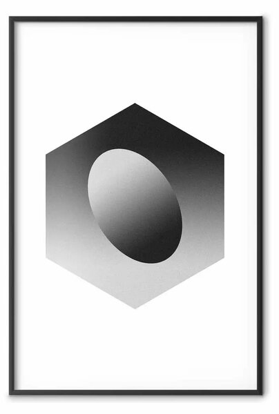 Poster: Uovo in un esagono - figure geometriche