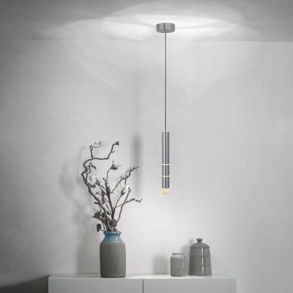 Paul Neuhaus Lampada a sospensione LED PURE VEGA funzione memoria, 7 modalità di luce, luce bianca calda alluminio soggiorno, sala da pranzo, corridoio, cucina 2211-18, 2211-60, 2211-95, 2213-18, 2213-60, 2213-95