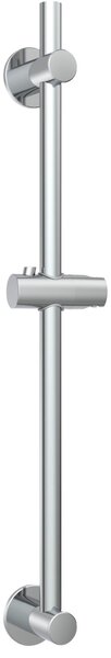WENKO Barra per doccia Mod. EDS, 70 cm, acciaio inossidabile, 22 mm, cromata, per il bagno, adesiva, senza fori o viti, lunghezza 70 cm, supporto per soffione doccia