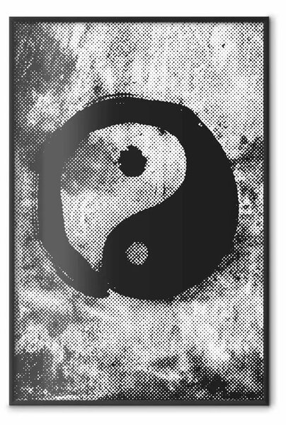 Poster: Yin e Yang: simbolo cinese bene e male