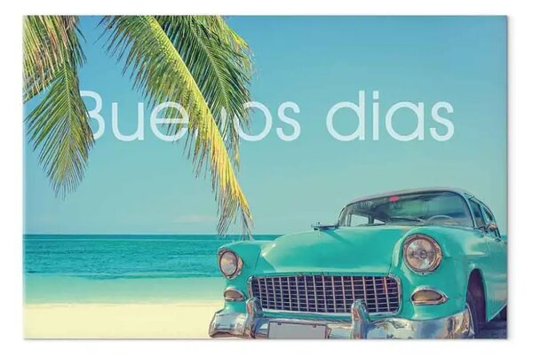 Quadro moderno Buenos dias largo