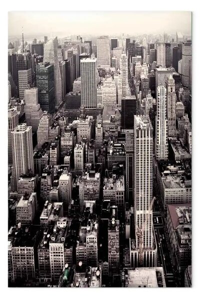 Quadro moderno Manhattan in seppia verticale