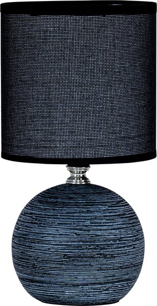 Lampada da tavolo in ceramica H26cm antracite lampada rotonda shabby chic casa di campagna