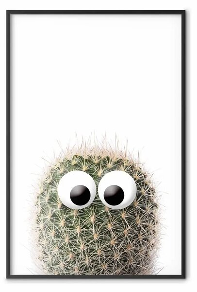 Poster: Cactus con gli occhi - pianta spinosa divertente