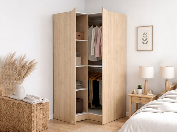 Guardaroba in legno rovere 90x184h cm - Aser