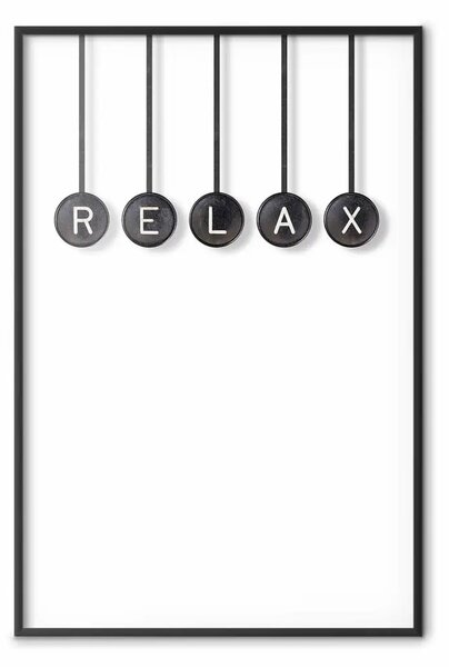 Poster: Relax: minimalista con iscrizione in inglese