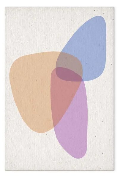 Quadro moderno Penetrazione di colori - tre tinte che si uniscono a nuovi colori