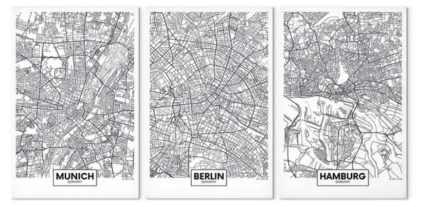 Quadro su tela Metropoli tedesche (collezione)