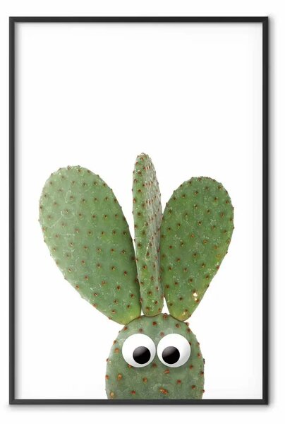 Poster: Cactus orecchie lunghe - pianta verde divertente