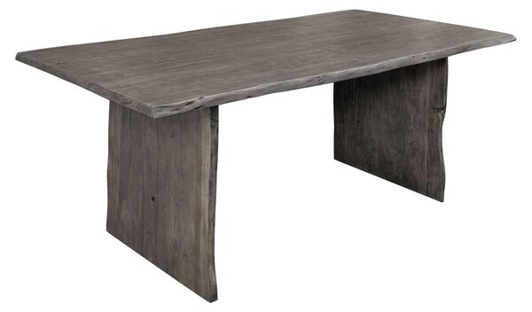 MASSIVMOEBEL24 | tavolo da pranzo in legno di Acacia 200x100x76 grigio scuro laccato PURE ACACIA #415