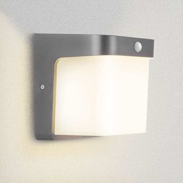 Applique da esterno E27 grigio grafite IP54 con rilevatore di movimento 1703A1-GR