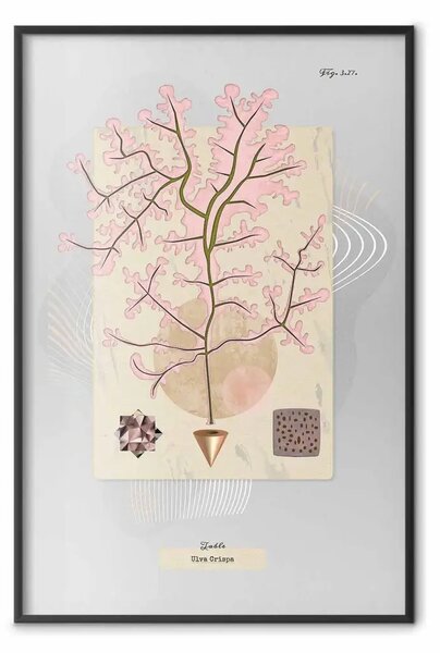 Poster: Albero misterioso - astrazione con pianta pallida