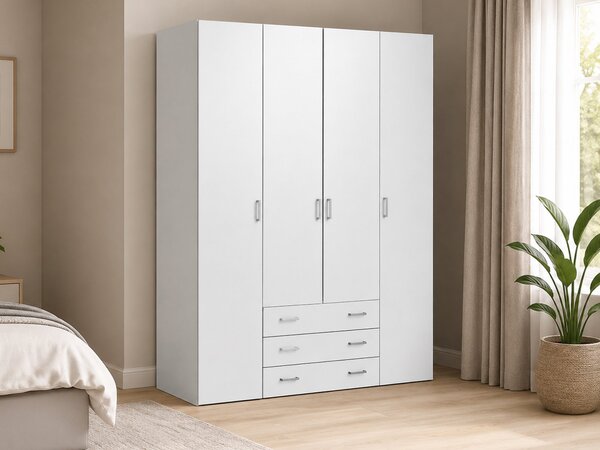 Cabina armadio in legno bianca lucida 154x200h cm - Amoruccio