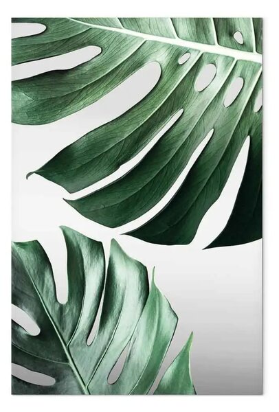 Quadro contemporaneo Foglie di monstera verticale