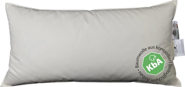 Vitaschlaf® Bio-Luxe-KBA CUSCINO IN PIUMINO BIOLOGICO Organic OCA Qualità tedesca 30% PIUMINO - PIATTO E SOTTILE - (50 x 70 cm)