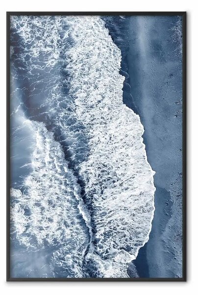 Poster: Onde di malinconia: veduta marina blu