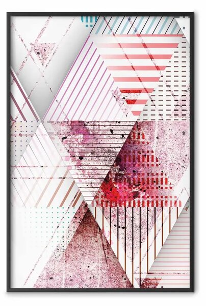 Poster: Triangolo geometrico - composizione astratta colorata con triangoli