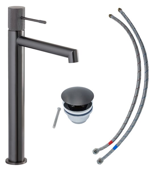 Miscelatore per lavabo SCHÖNER WOHNEN collezione KADIA L, industriale, rubinetto adatto ai lavabi da appoggio del vostro bagno