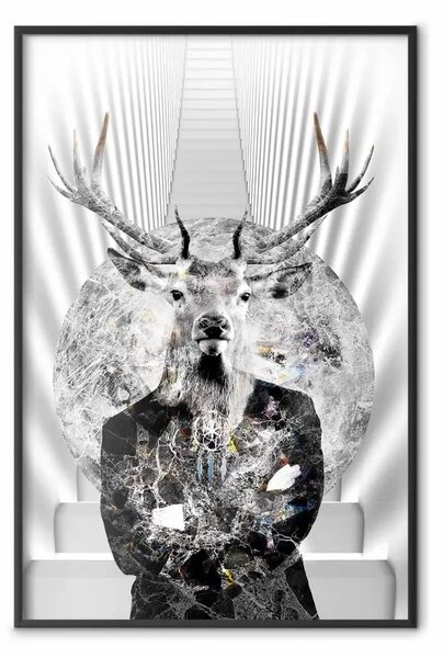 Poster: Hern - astrazione cervo e scale