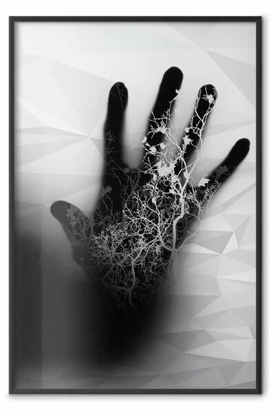 Poster: Mano magica: astrazione geometrica vegetale