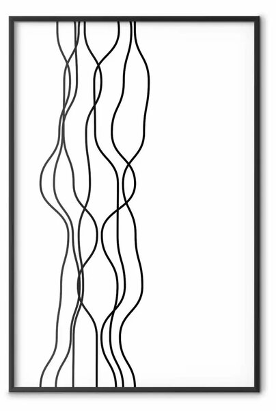 Poster: Corde sospese: astrazione minimalista con linee