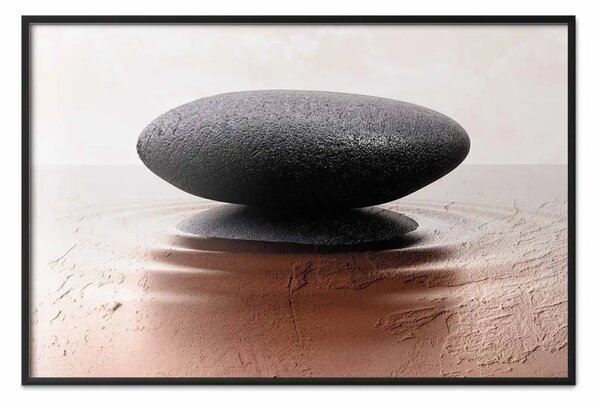 Poster: Pace e armonia: Zen con pietra sull'acqua