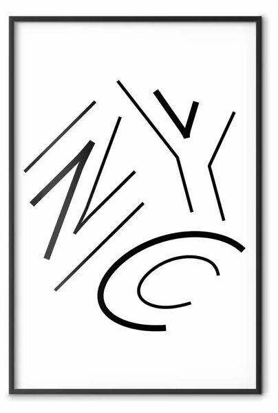 Poster: NYC - composizione minimalista con acronimo città