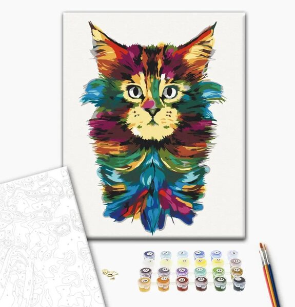 Quadro con numeri Gatto