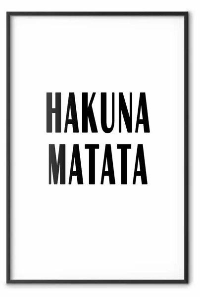 Poster: Hakuna Matata - composizione minimalista con iscrizione