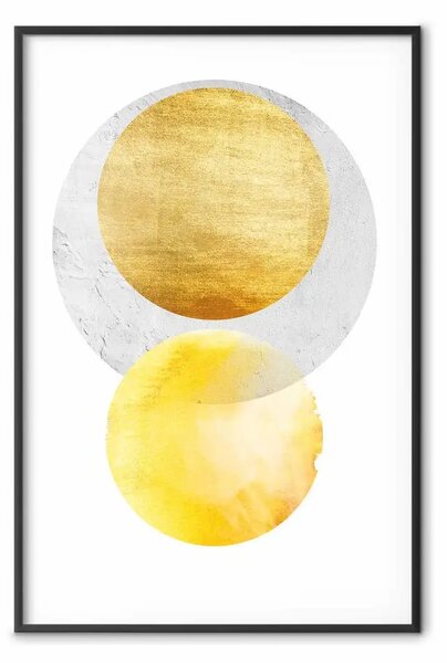 Poster: Palle perdute: astrazione geometrica con cerchi