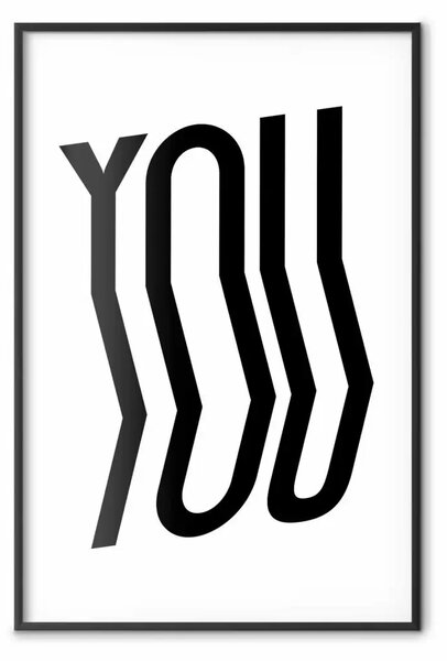 Poster: Tu - composizione minimalista con iscrizione