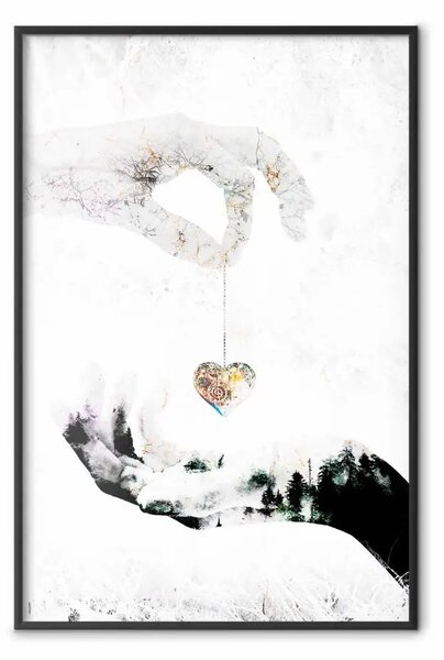 Poster: Dichiarazione d'amore - modello romantico cuore