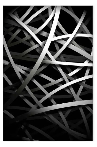 Quadro moderno Arte industriale - motivo in bianco e nero nell'astrazione
