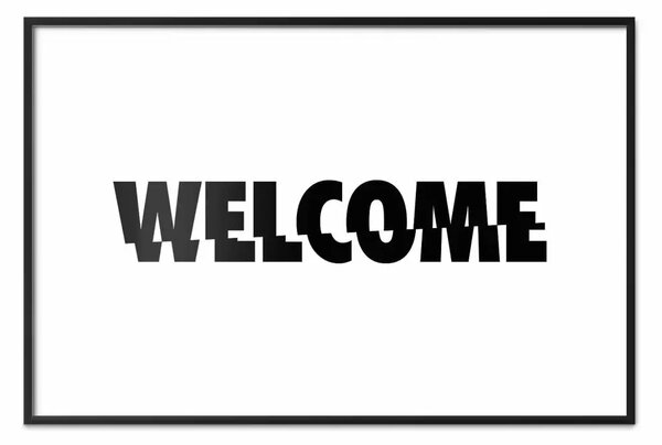 Poster: Benvenuto: composizione minimalista con iscrizione in inglese