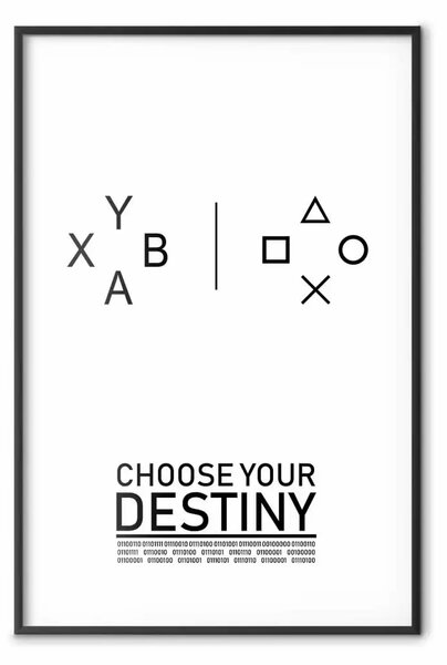 Poster: Scegli il tuo destino: composizione con iscrizione in inglese