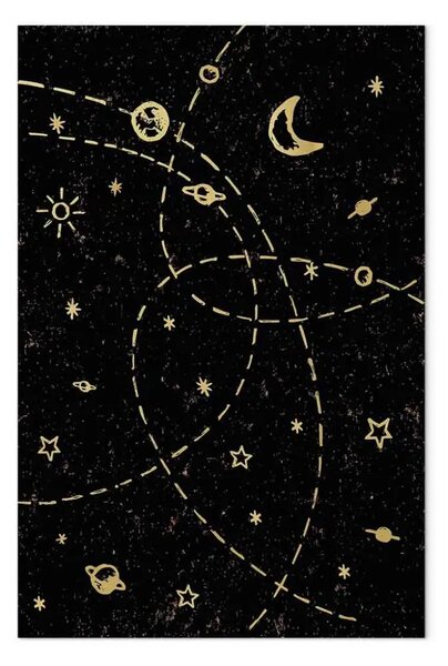 Quadro su tela Galassia astratta - fantasia cosmica con motivi grafici