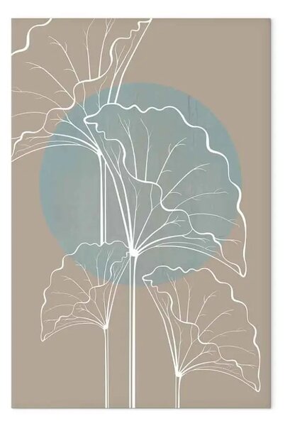 Quadro Armonia floreale - motivo botanico in stile japandi