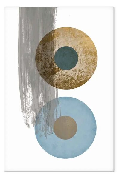 Quadro contemporaneo Colori figure - cerchi geometrici astratti
