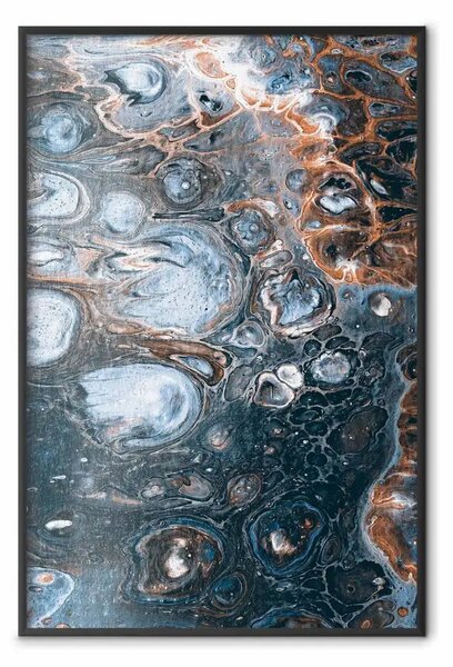 Poster: Oceano di macchie: astrazione artistica piena di strisce colorate