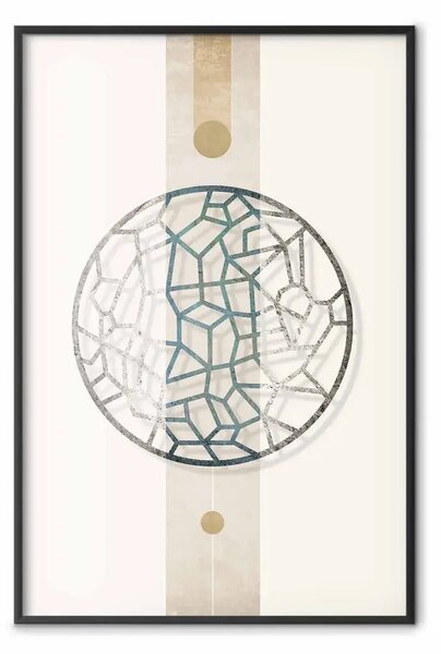 Poster: Griglia degli eventi - astrazione geometrica con cerchio