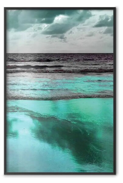 Poster: Nostalgia del mare: paesaggio scandinavo acqua e cielo