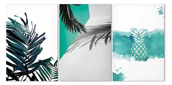 Quadro su tela Paradiso delle palme (3 pezzi)