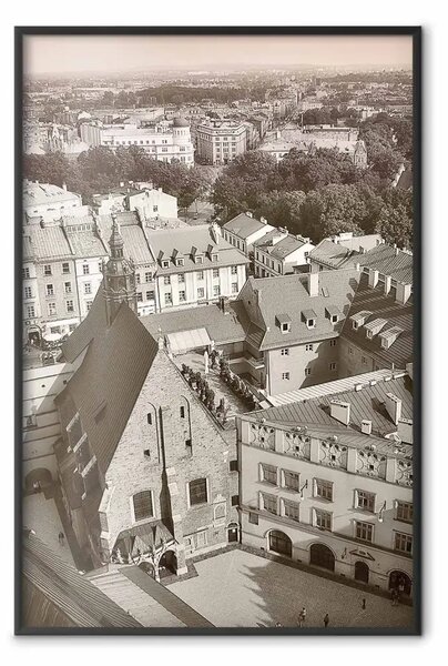 Poster: Cracovia: centro storico - vista dall'alto