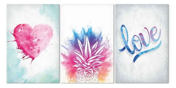 Quadro moderno Polvere tropicale (3 pezzi)