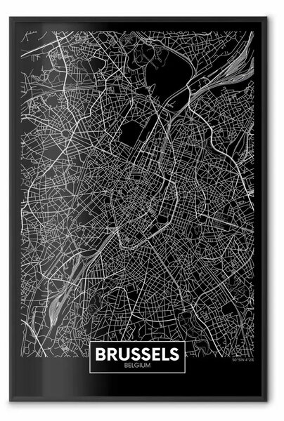 Poster: Mappa scura di Bruxelles - sottotitoli in inglese