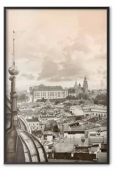 Poster: Cracovia: Castello Reale - affascinante architettura seppia