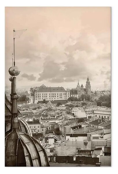 Quadro moderno Castello reale - panorama della città storica Cracovia