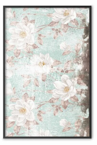 Poster: Fiori romani - vintage con motivo floreale chiaro