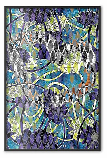 Poster: Vibrazioni natura - astratta colorata floreale