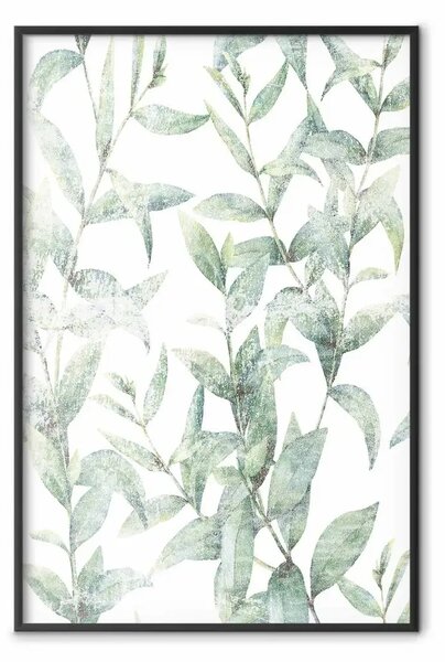Poster: Sottile fruscio - composizione botanica con delicate foglie verdi